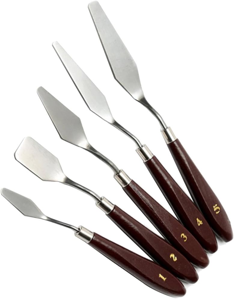 SUMAJU Painting Mixing Scraper, 5 pcs/Set Stainless Steel Spatula