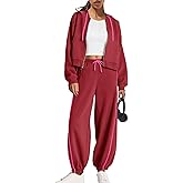 Yanekop Womens Matching Sweat Sets Sweatsuits 2 Piece Outfit Two Piece Lounge Set Track Suits Jogger Sets with Pockets