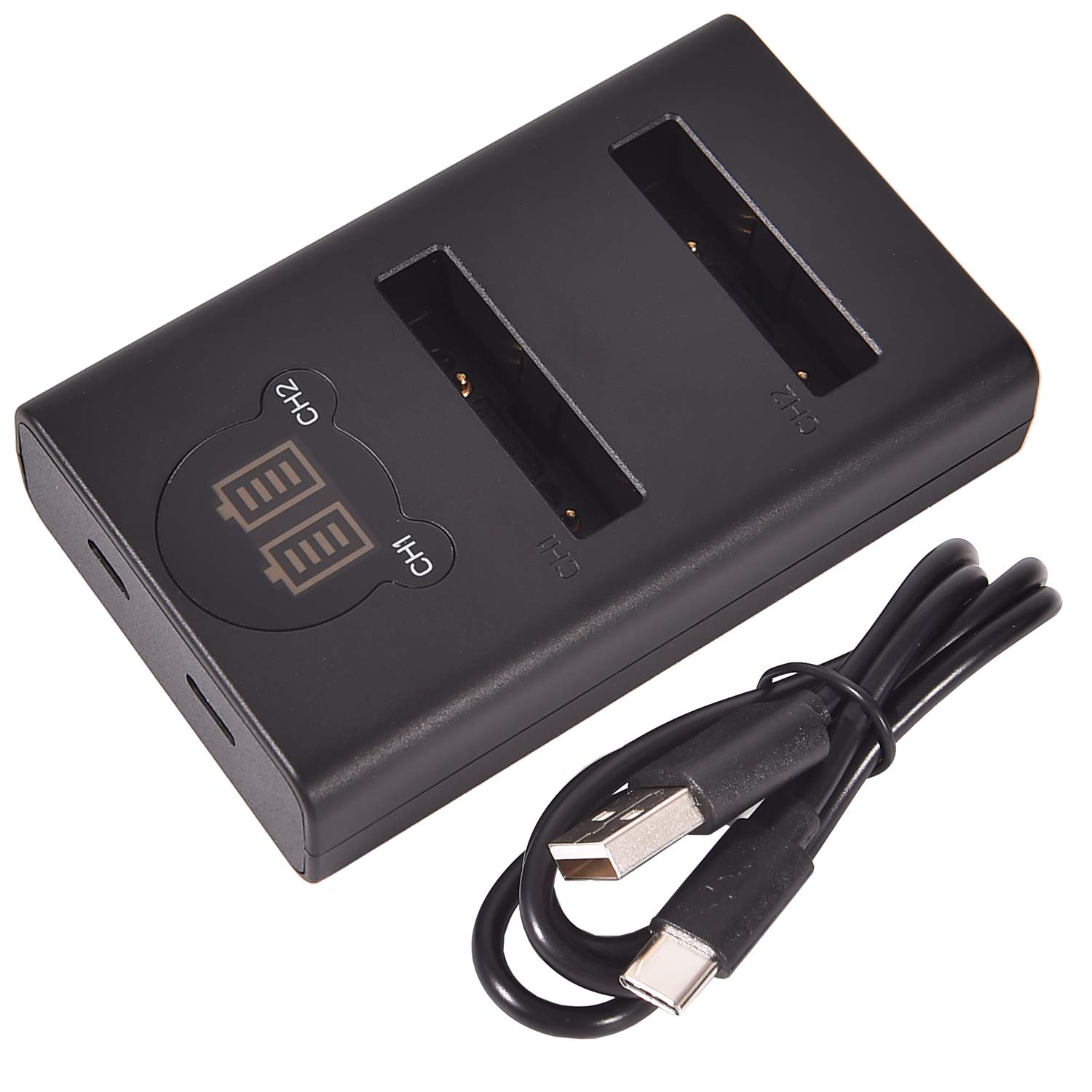 DSTE Dual USB Charger with LCD Display Compatible for EN-EL5 and Nikon Coolpix P510, P520, P530, P5100, P6000, S10, P3, P4, P80, P90, P100, P500 Camera