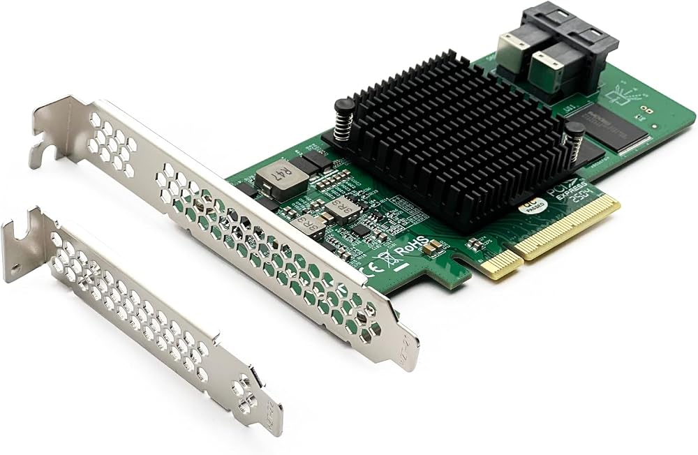 10Gtek 12G SAS SATA HBA RAID Controller Card Broadcom SAS 3008 9300-8I PCI-E