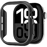 Spigen for Apple Watch Series 11 Case, Thin Fit Compatible with Series 11/10 42mm Lightweight Shockproof Bumper Scratch-Resistant Hard PC Cover Accessories - Black