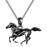 YFN Horse Necklaces for Women Sterling Silver Horse Pendant Jewelry Gifts for Women 18+2 Inch