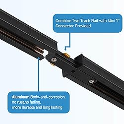 Hiiglxii 6-Light LED Track Lighting Kit with 6.6FT