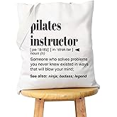 WCGXKO Pilates Instructor Gift Pilates Gifts Pilates Lover Gift Pilates Teacher Zipper Pouch Cosmetic Bag (pilates instructor tote)