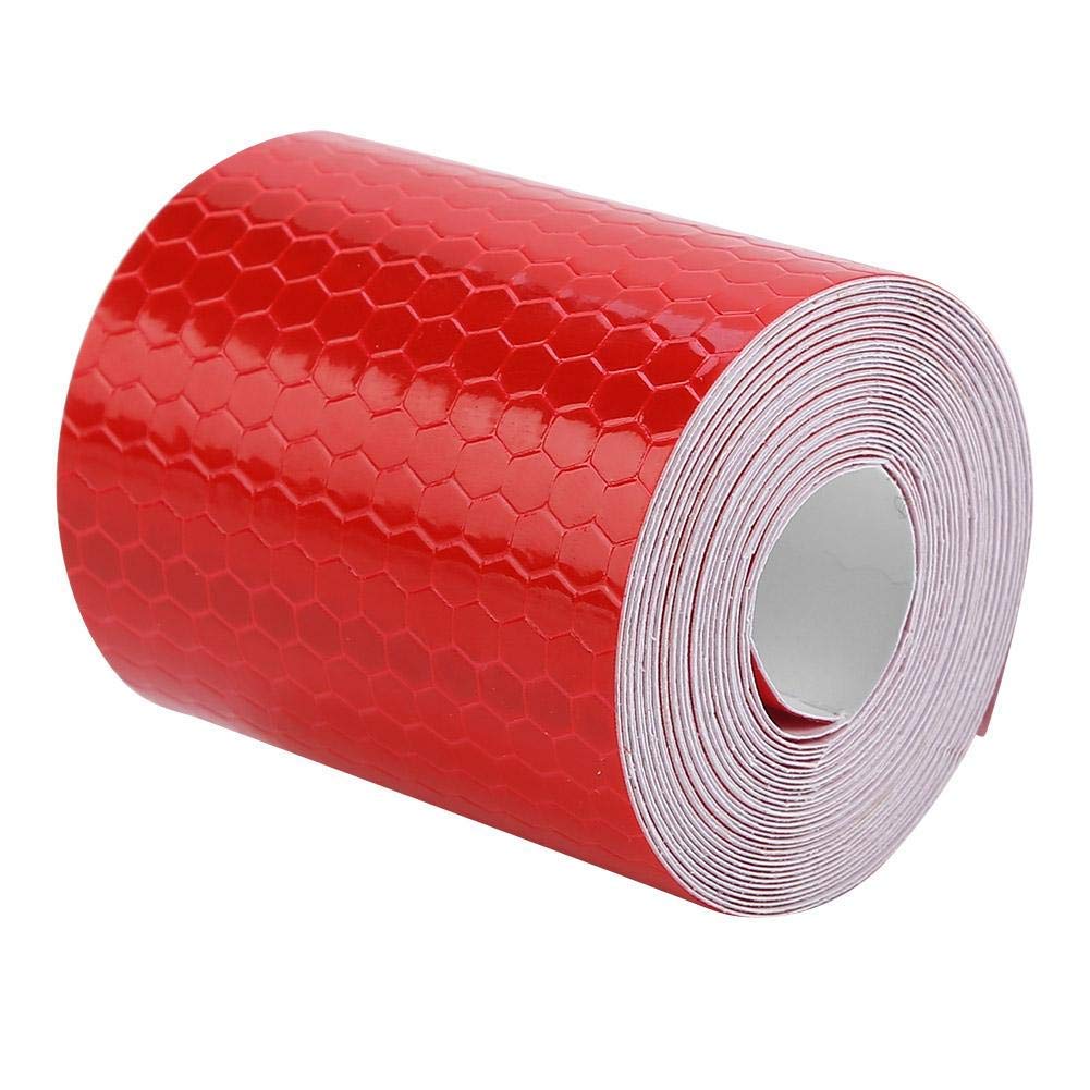 Reflective Tape, Safety Strip High Visibility Warning Sticker for Trailers Cars Bikes (Red)