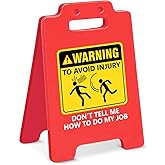 Funny Office Desk Decor Sign Don't Tell Me How to Do My Job Desk Sign Cubicle Decorations Sarcastic Office Gifts for Coworker Colleagues Boss