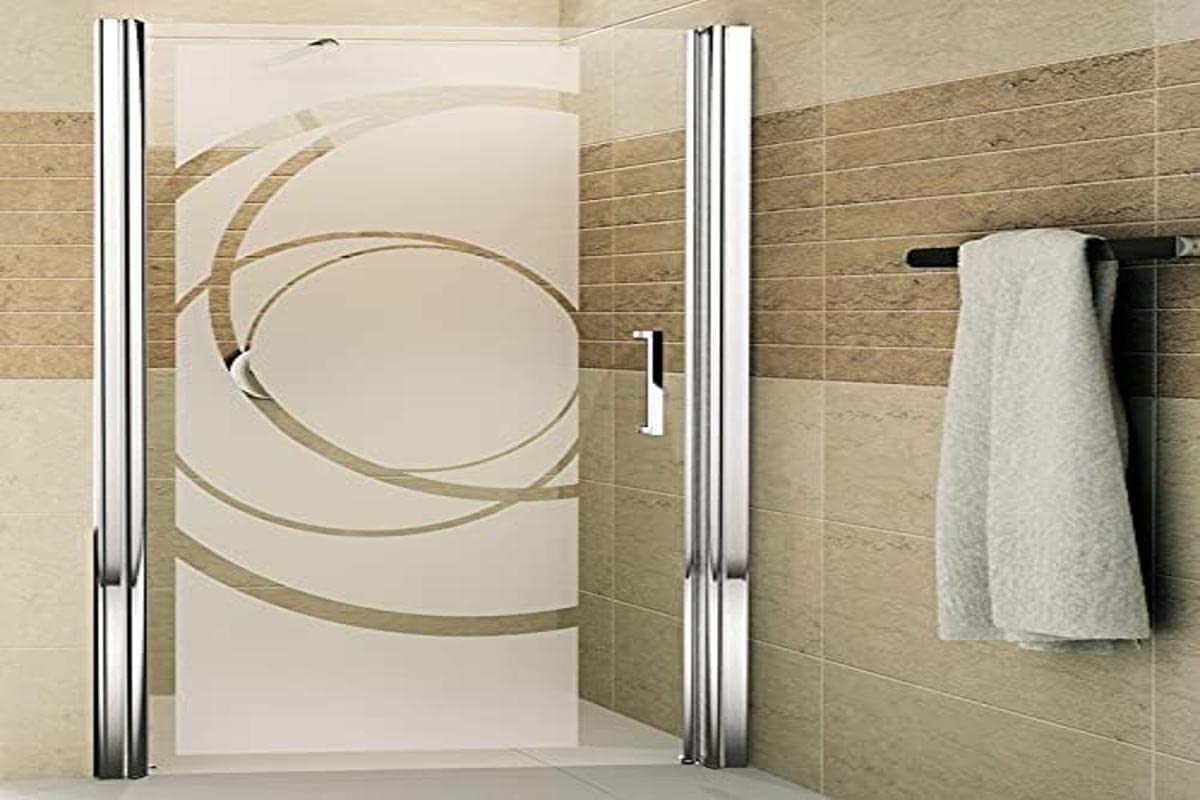 Wall Sticker for Shower Door Curved Design 95 x 35 cm