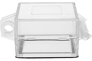 NUOBESTY Proof Push Button Switch Protector Cover 52x52mm PC Power Button Lock Guard with Adhesive