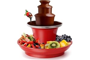 3 Tier Electric Chocolate Sauce Fountain,Melting Machine Chocolate Fondue Fountain Set,Detachable Mini Chocolate Chocolate Me
