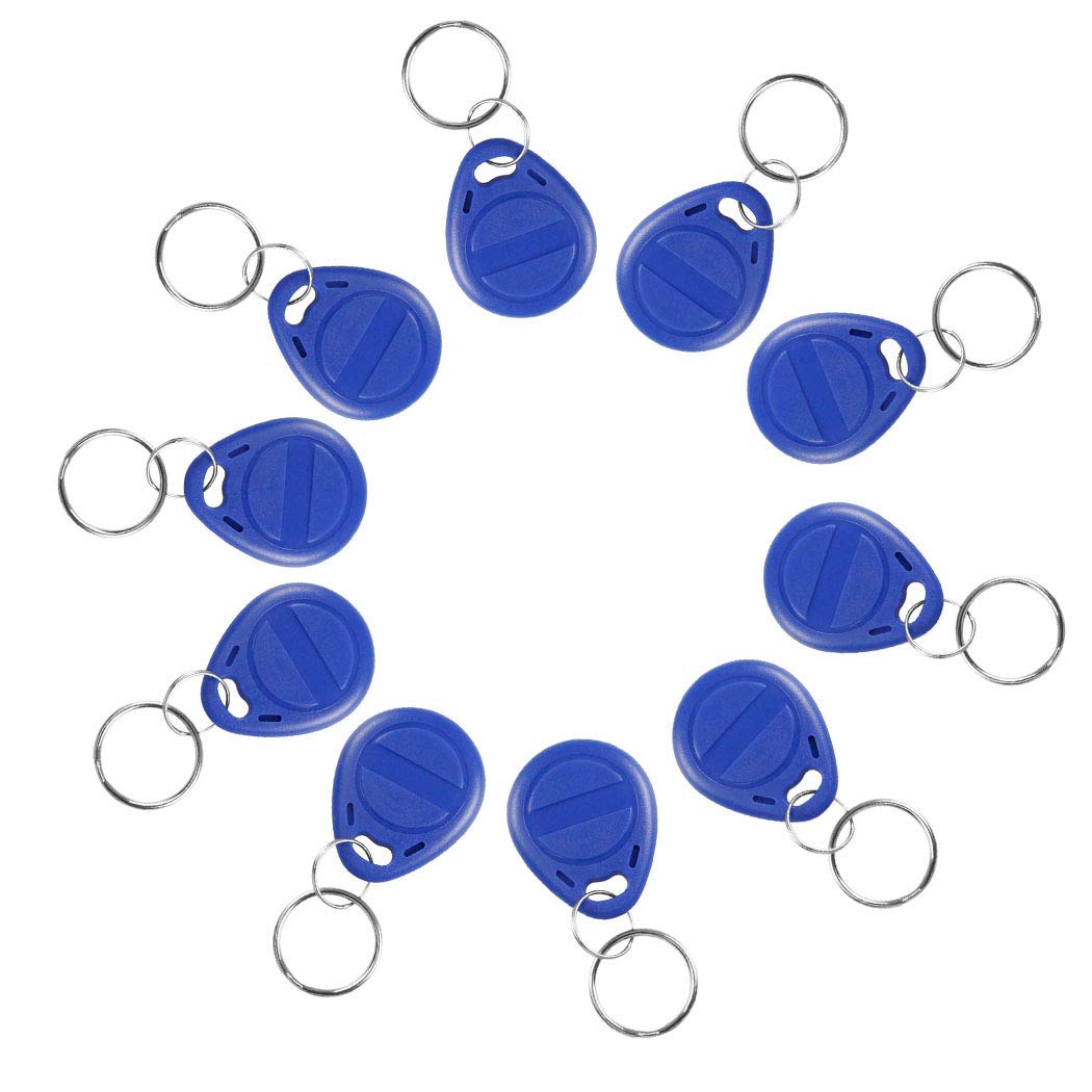 YAVIS 100pcs Writable RFID Keychains 125Khz T5577/EM4305 NFC Token tag Key Ring Proximity ID Keyfobs Card for Door Control Entry Access Key Fobs Card(Blue)