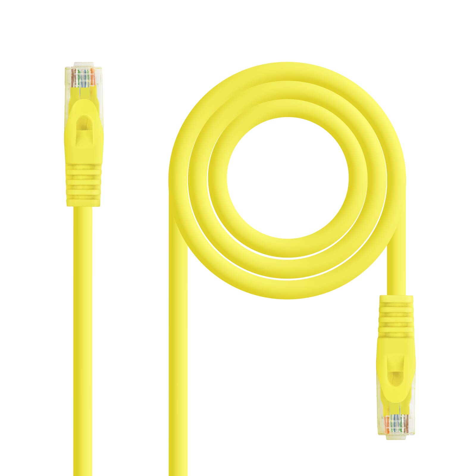 NanoCable 10.20.1800-Y Ethernet Network Cable RJ45 LSZH UTP Cat. 6A, AWG24, 100% Copper, Without Allogenes, Yellow, 0.5 m Hose