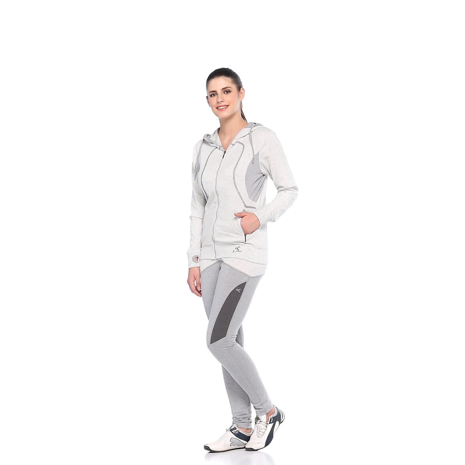 ex10sive women's off white tracksuit