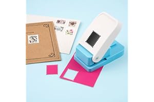 Stamp Punch, 1x0.8 Rectangular Postage Stamp Puncher, StampCutter Hole Puncher, Stamps Shaped Paper Punches for Crafting, Tin
