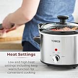 Tower Infinity Compact Slow Cooker 1.5L Keep Warm 120W Stainless Steel T16020 view 6