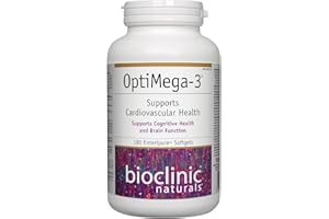 Bioclinic Naturals OptiMega-3 1,170 mg Fish Oil 180 Enteripure Softgels, 400 mg EPA, 200 mg DHA, Supports Cardiovascular Heal