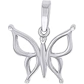 Jewels By Lux Sterling Silver Womens Butterfly Wildlife Charm Pendant
