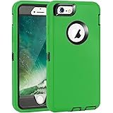 Compatible for iPhone 6/6s Heavy Duty Shockproof Case for iPhone 6/6S (4.7") with Built-in Screen Protector - Green/Black