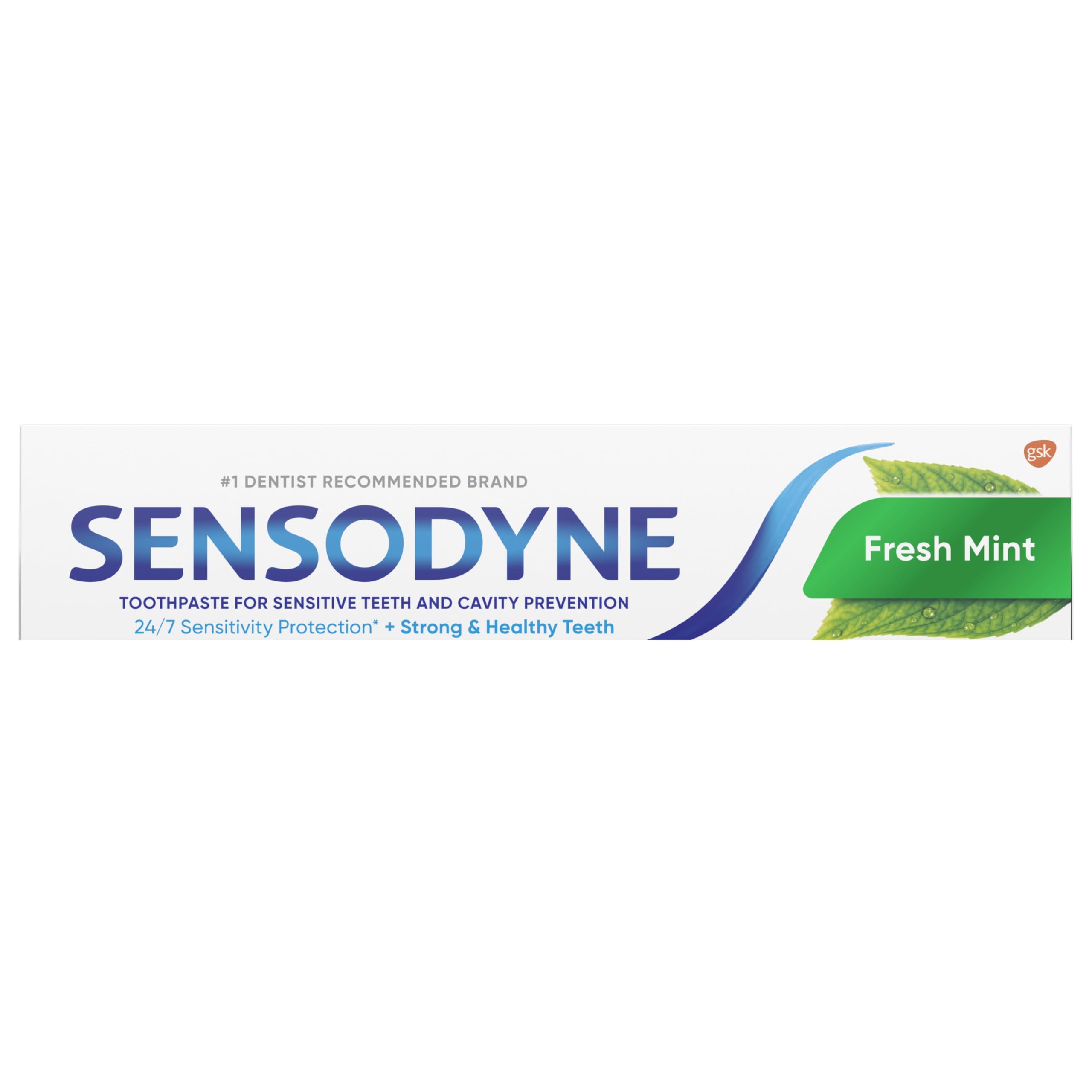 Sensodyne Fresh Mint Sensitive Toothpaste, ADA Accepted Toothpaste for Cavity Prevention and Sensitive Teeth Treatment - 4 Ounces (Pack of 2)