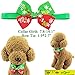 Adorable Cute Cat Dog Christmas Santa Hat and Bow Tie Collar for Cats Kitten Puppy Small Pets, Red and White