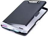 ZCZN Plastic Clipboard with Storage A4 Clip Folder Black view 4