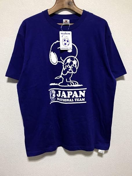 Amazon Jfa Peanuts サッカー日本代表 ピーナッツ スヌーピー サッカー ハグtシャツ ジャパンブルー L サッカー フットサル シャツ 通販