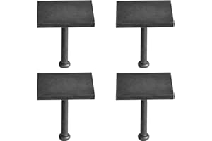 heneng 4 Pcs Heavy Duty Steel Concrete Embed Anchor Plate, 4"x4" Weld-On Square Base Plate, 3/8" Thick for Steel-to-Concrete Connection