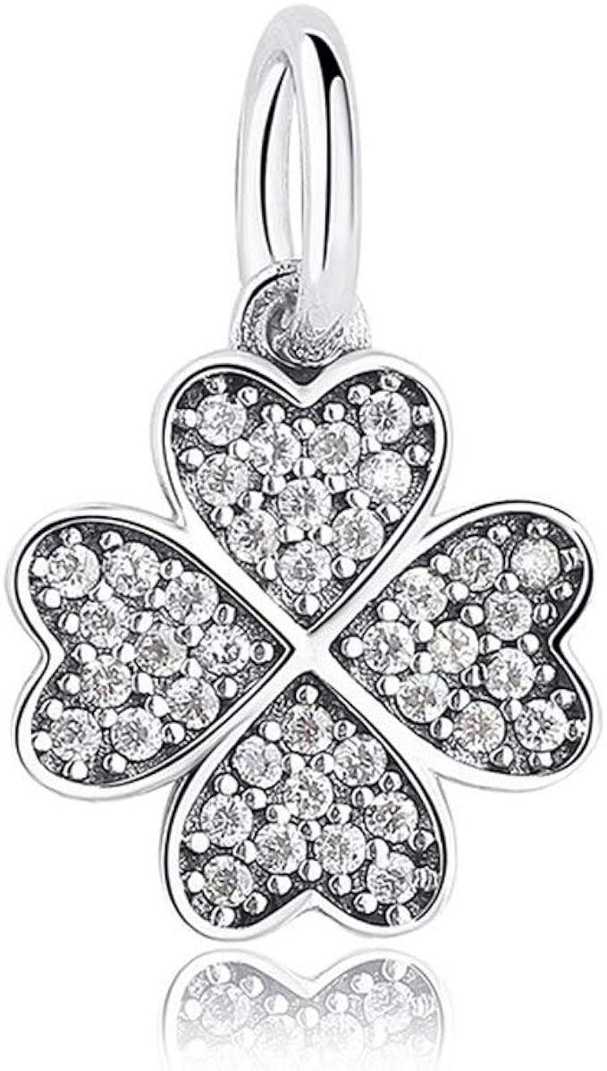 Annmors Herz Anhänger 925 Sterling Silber - Family Love Charm Für Armbänder