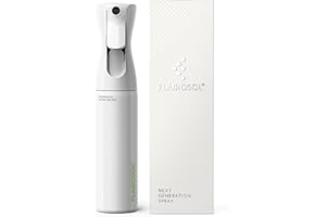 FLAIROSOL - The Original, Plant Mister Spray Bottle for Indoor and Gardens, Continuous Water Mist Sprayer for Plants, Flowers, Cleaning,10.1oz (White Bottle - Green Print)