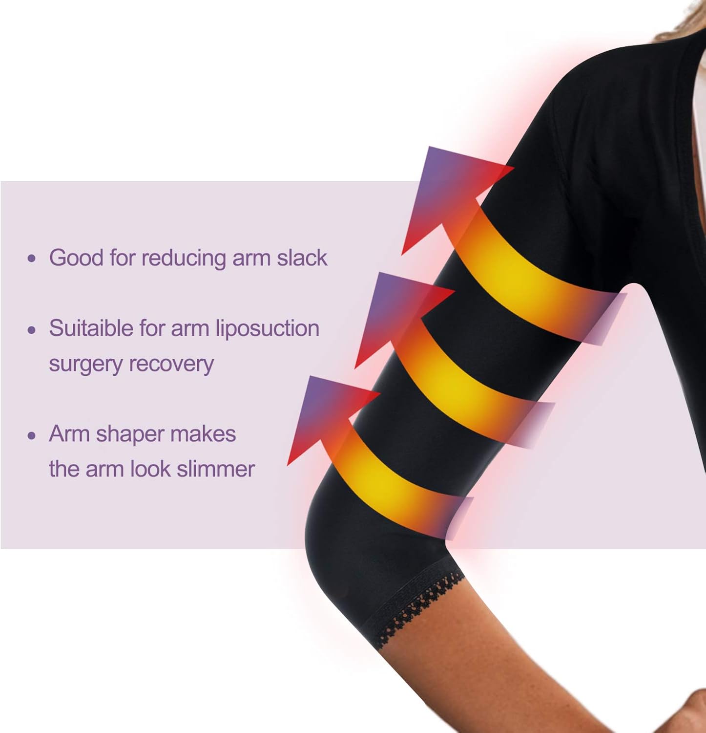 Wonderience Women Upper Arm Shaper Body Compression Sleeves Post Surgical Slimmer Humpback Posture Corrector Tops Shapewear at  Women’s Clothing store