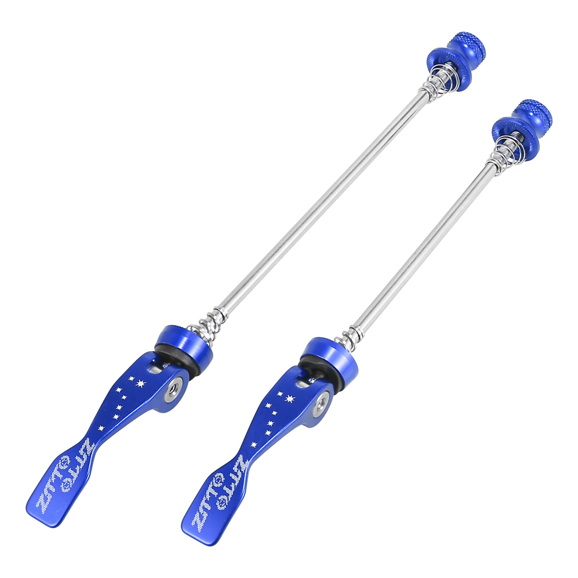 X AUTOHAUX 2pcs Mountain Bike Front Rear Quick Release Skewer Wheel Hub Blue