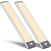 30-LED Motion Sensor Cabinet Light,Under Counter Closet Lighting, Wireless USB Rechargeable Kitchen Night Lights,Battery Powe