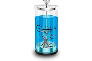 Gusnilo 30 Oz Barber Jar with Stainless Steel Tray and Durable Glass,Salon Jar Suitable for Nail Tools & Spa Implements,Hairdressing Tools