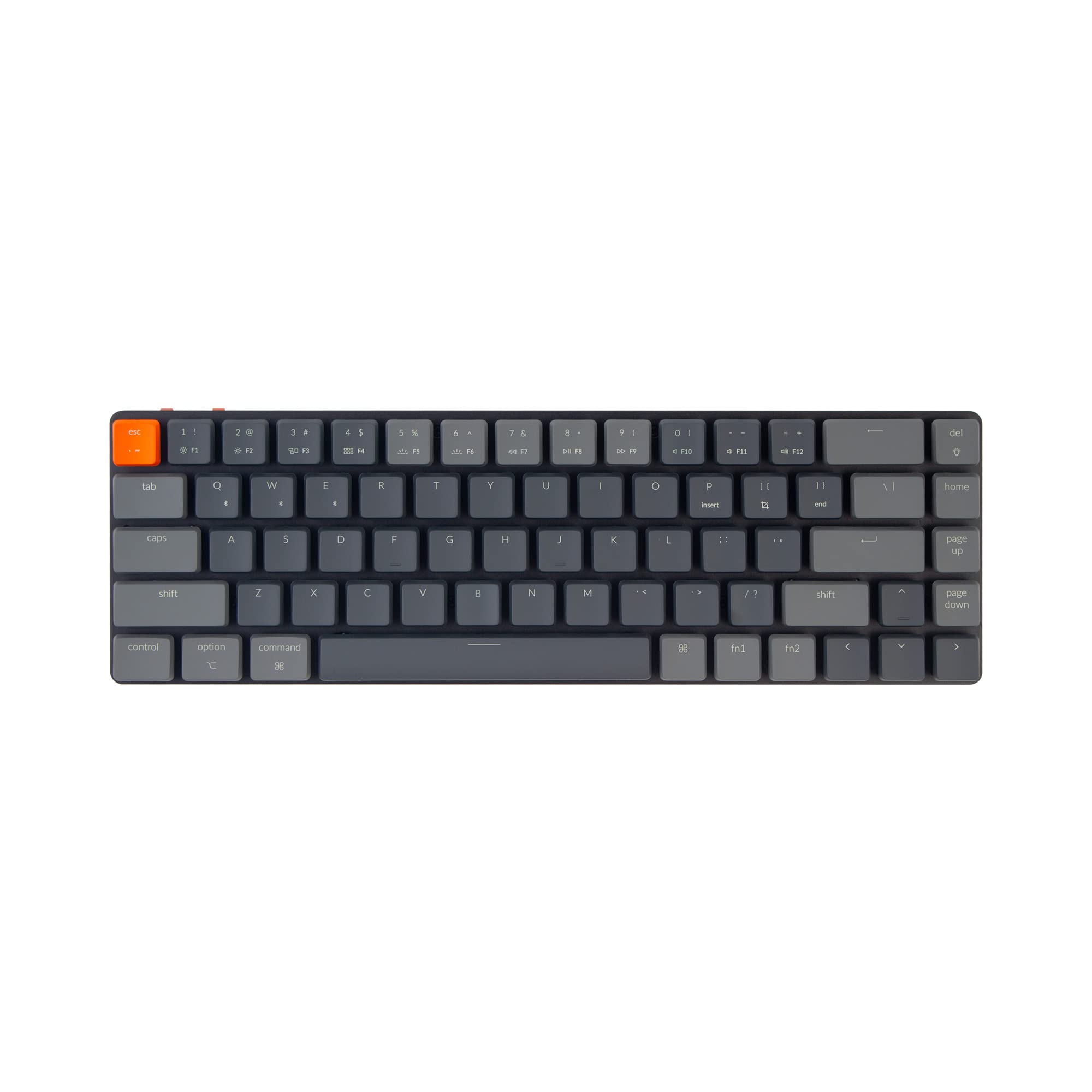 Keychron K7 65% Layout 68-Key Ultra-Slim RGB Backlit Hot-swappable Computer Keyboard for Mac Windows, Wireless Bluetooth/Wired USB Mechanical Keyboard with Low-Profile Optical Brown Switch