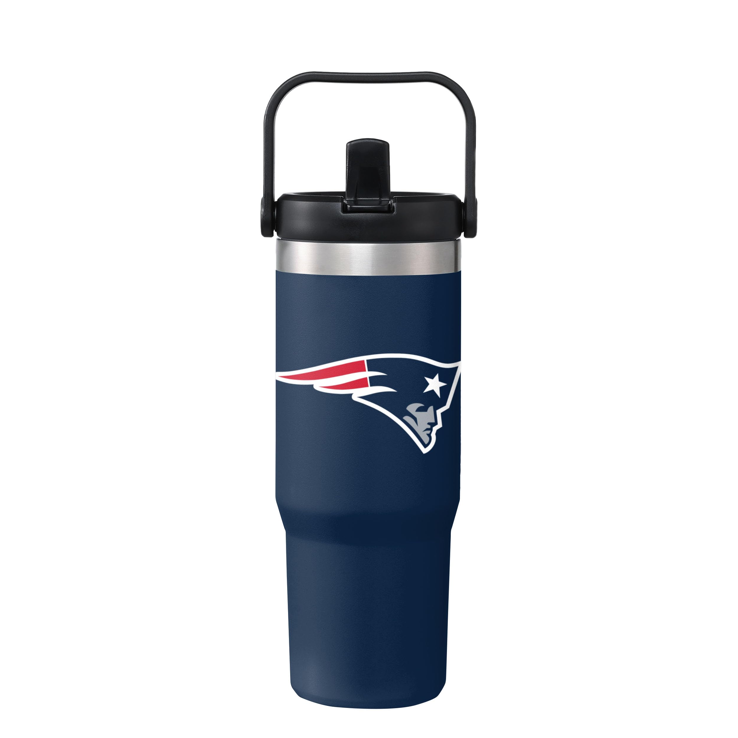 New England Patriots NFL 30 oz Straw Tumbler Image