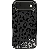 SCORPIFY for iPhone 17 Air Case [Compatible with MagSafe] with Matte Black Leopard Cheetah Print Design, Cute Magnetic Phone Cover for Women Girls and Men, Slim Bumper with Stylish Pattern