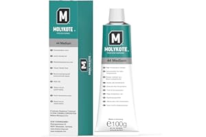HUSHOIL Molykote 44 Medium 100g Grease Lubricant 44M High Temperature Grease Bearing Lubrication Seals and O-Rings Control Cables Plastic Reduce wear Heat Resistance Off White Reduce wear