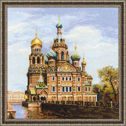 RIOLIS 1548 Church on The Blood, St.Petersburg, Russia - Counted Cross Stitch Kit - 15.75" x 15.75" 14 Count 30 Colors