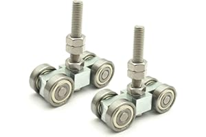 RHKING 4 Wheel Trolley Assembly Roller Trolley 2Pcs Silent M10 Bolt for use with 1-58 Wide and All 1-58 or Taller Strut Chann