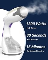 BEAUTURAL Clothes Steamer Portable Handheld Garment Wrinkles Remover 1200W view 2