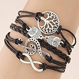 Pretty Show Vintage Weave Infinity Leather Multilayer Handmade Braided Bracelet
