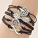 Pretty Show Vintage Weave Infinity Leather Multilayer Handmade Braided Bracelet