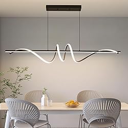 Black Chandelier, Modern Ceiling Spiral Pendant