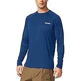 baleaf Men's Sun Protection Shirts UV SPF UPF 50+ Long Sleeve Rash Guard Fishing Running Quick Dry Lightweight