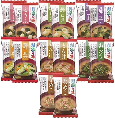 マルコメ フリーズドライ 料亭の味 味噌汁 7種 各2個 バラエティセット とうふ 野菜 あおさ 特価 とん汁 茄子 長ねぎ なめこ 計14食