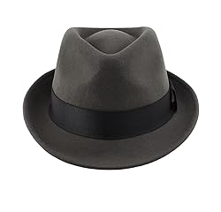 Home Prefer Men's Wool Felt Winter Hat Short Brim