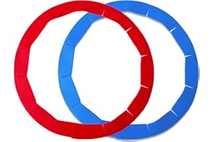 YOUFORZX 2PCS Adjustable Baking Pie Crust Shield Protector Cover for Edges of Pie - 8-inch to 11.5-inch (Red Blue)