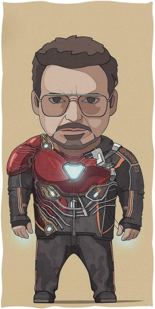 MDFK Iron Man Tony Stark Nano Technology Armor Bath Towel Beach Towel Oversized 51in x 32in Use as Yoga Travel Camping Gym Pool Towels on Beach Cart Beach Chairs One Size
