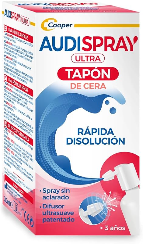 Ultra para remover e dissolver tampão de cera de ouvido, bocal patenteado para desintegração rápida de cera, 20 ml