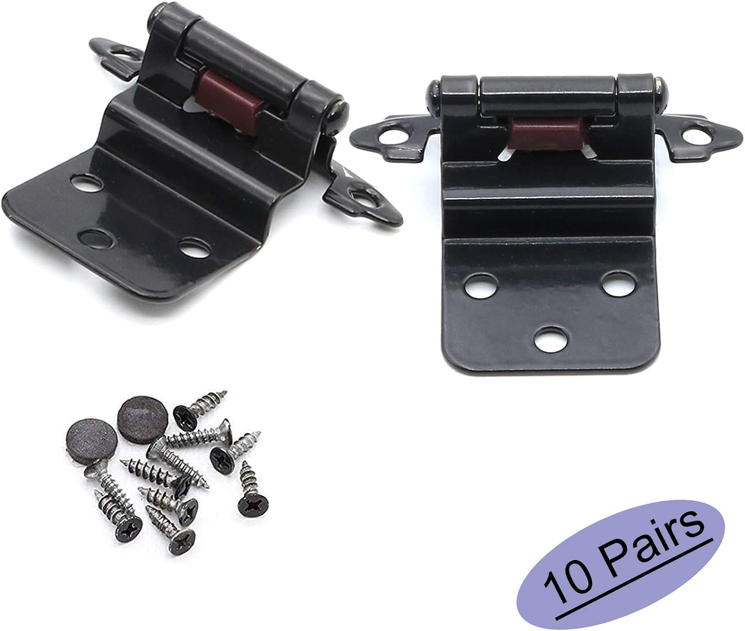 10 Pairs 20 Units Goldenwarm Inset Cabinet Hinges Black Cabinet Door Hardware 3 8 Sch38bk Decorative Kitchen Cabinet Hinges Face Mount Self Closing Hinges For Cabinets Amazon Com
