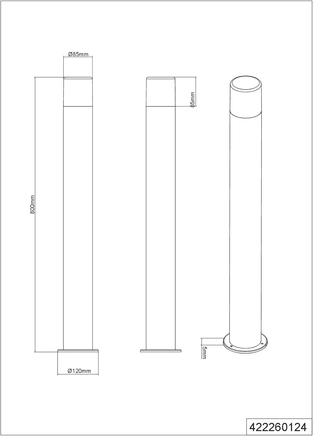 Trio Leuchten Hoosic Outdoor Wall Light, Rust-Coloured 230V - Image 5